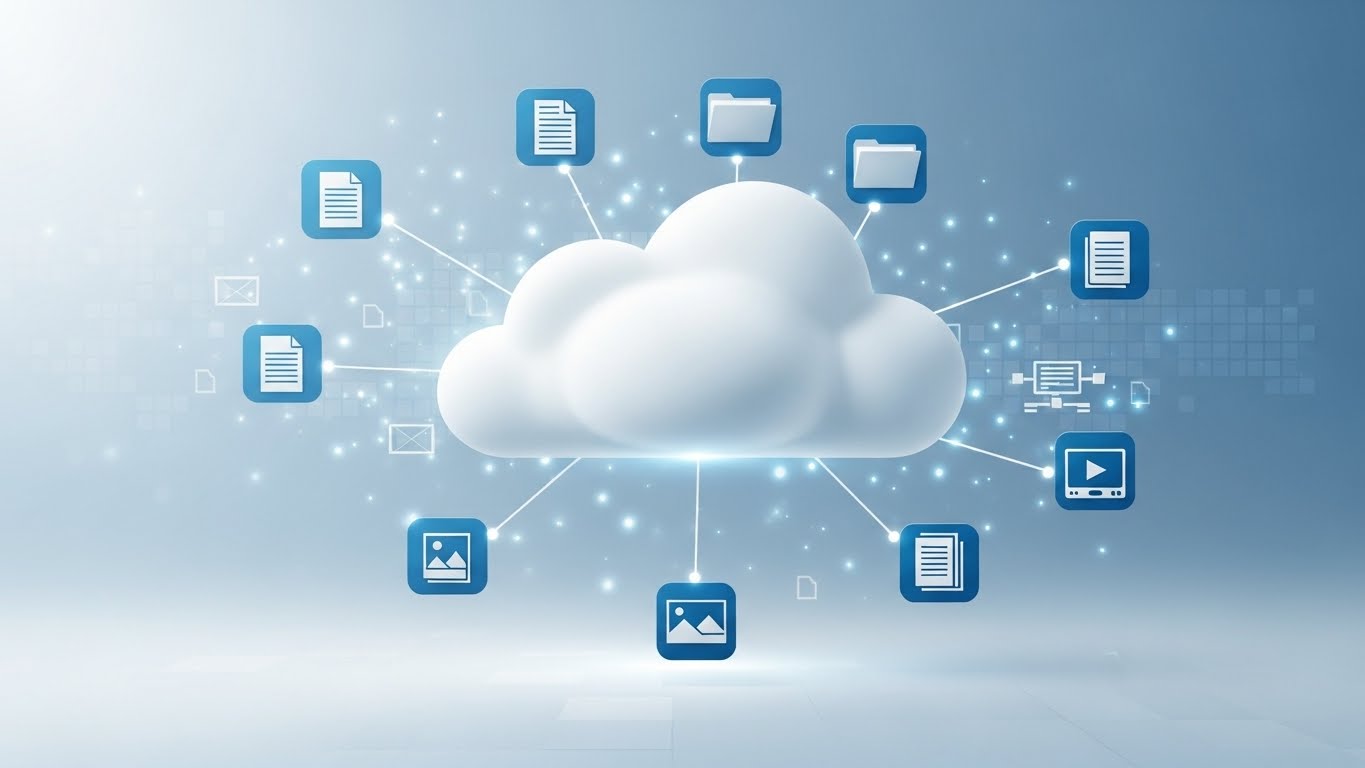 Nuvem é o espaço digital onde arquivos como fotos, vídeo e documentos ficam armazenados.